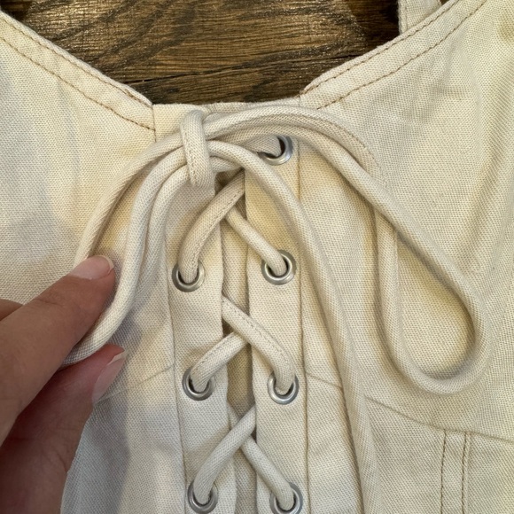 NWOT American Eagle Lace Up Corset Style Crop Top Small - Picture 2 of 5